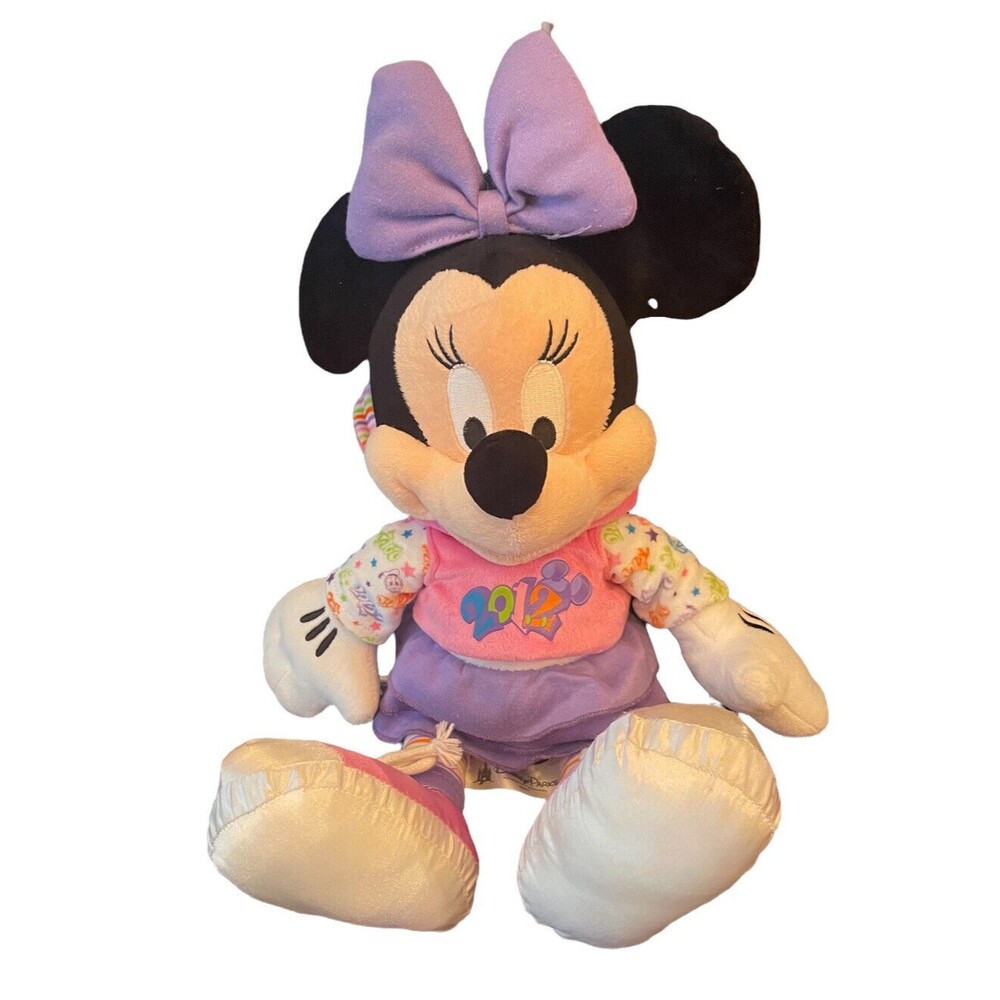 2012 Disney Parks Minnie Mouse Pink Hoodie 15” Plush, Clean, Collector Plush P6